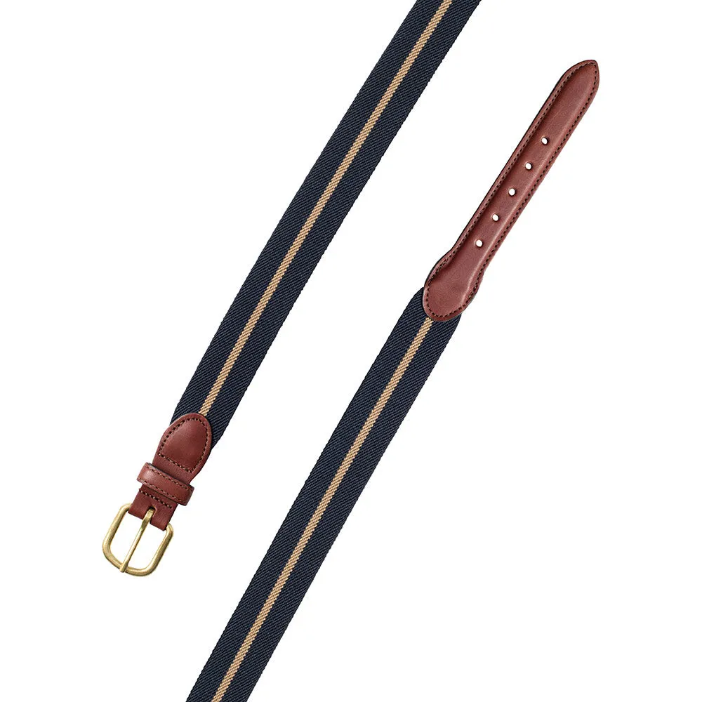 Navy & Khaki Belgian Stretch Children's Belt