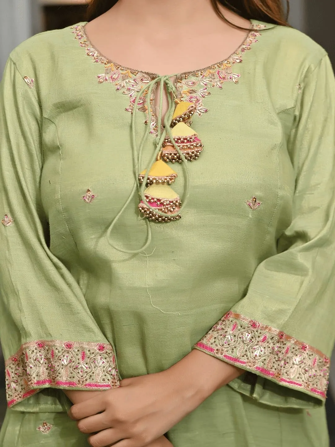 Olive Green Compliments Kurta Set