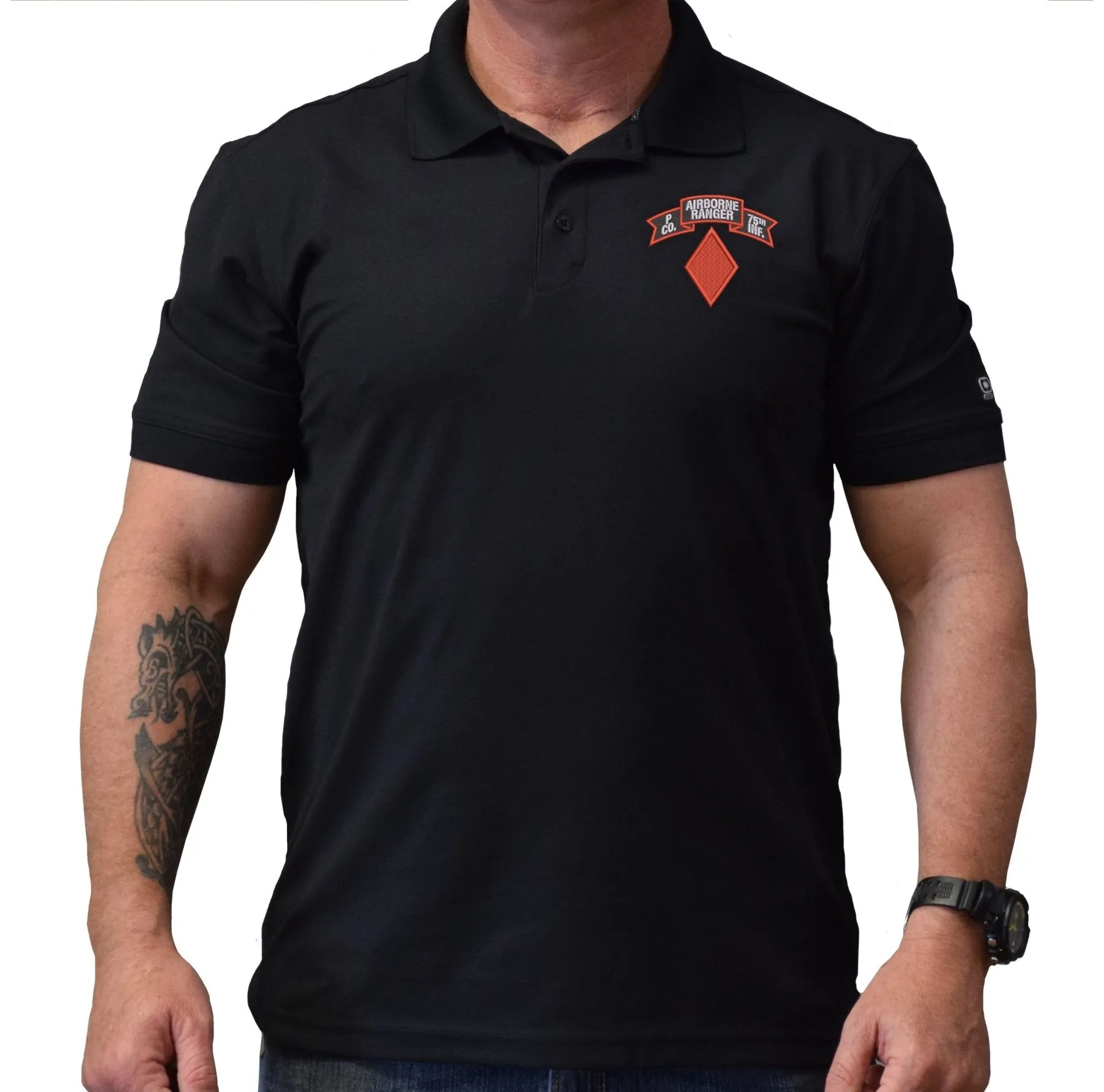 Papa Company Embroidered Polo