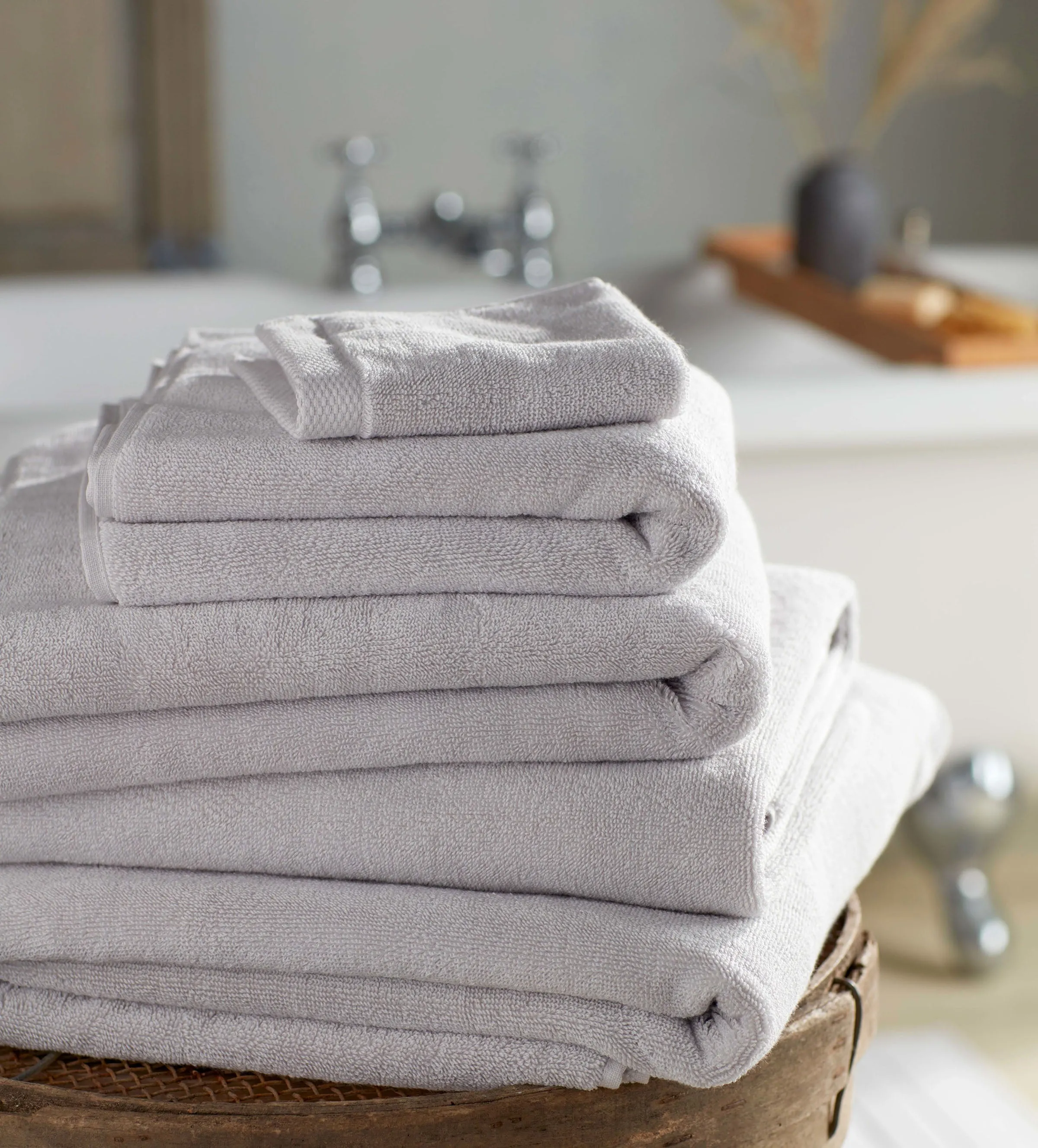 Pebble Grey Luxury 100% Cotton Towels