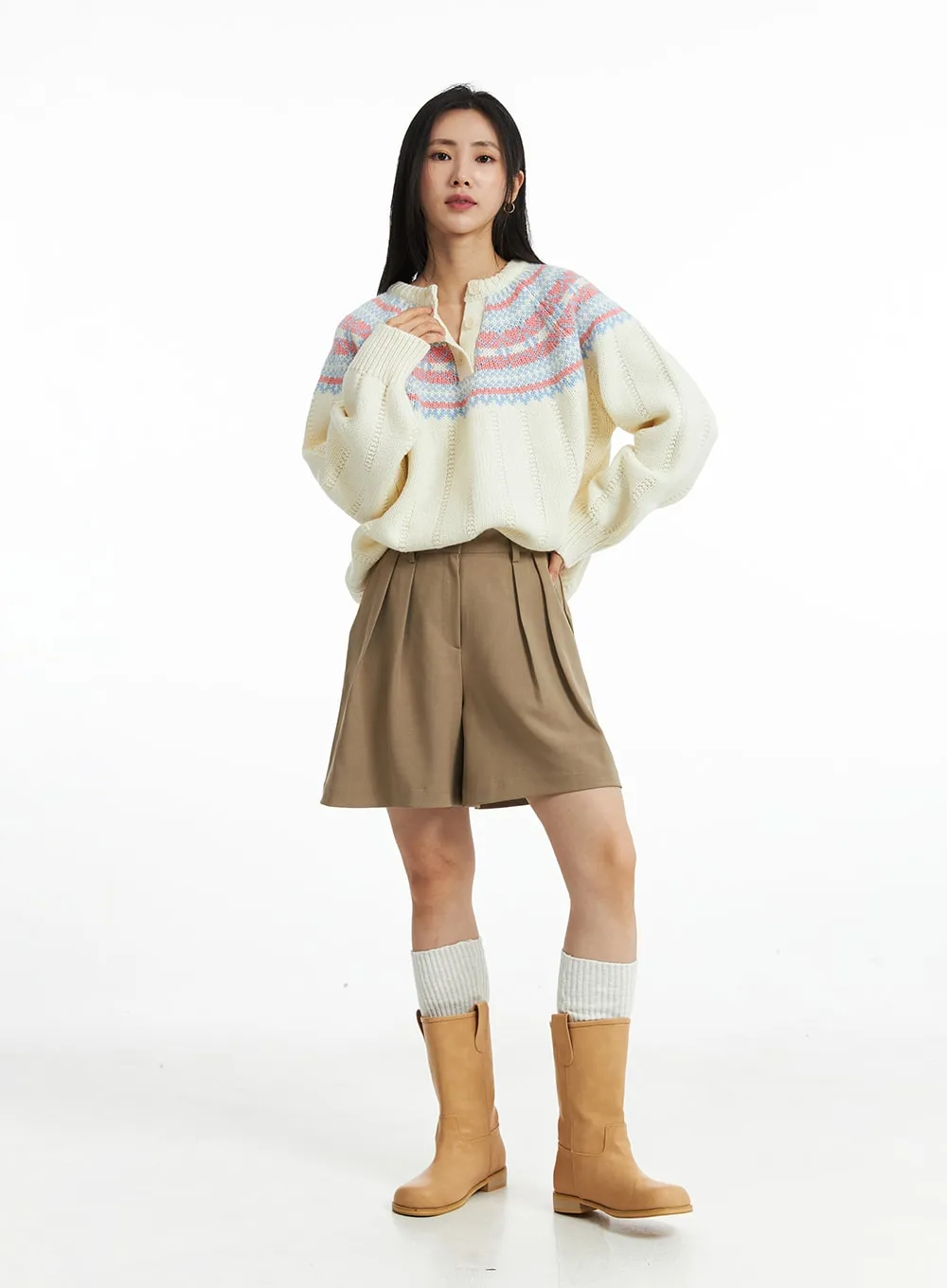 Pintuck Half Pants OO323