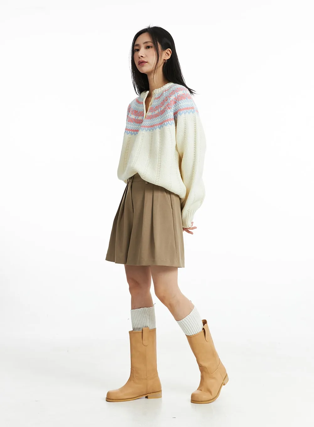 Pintuck Half Pants OO323
