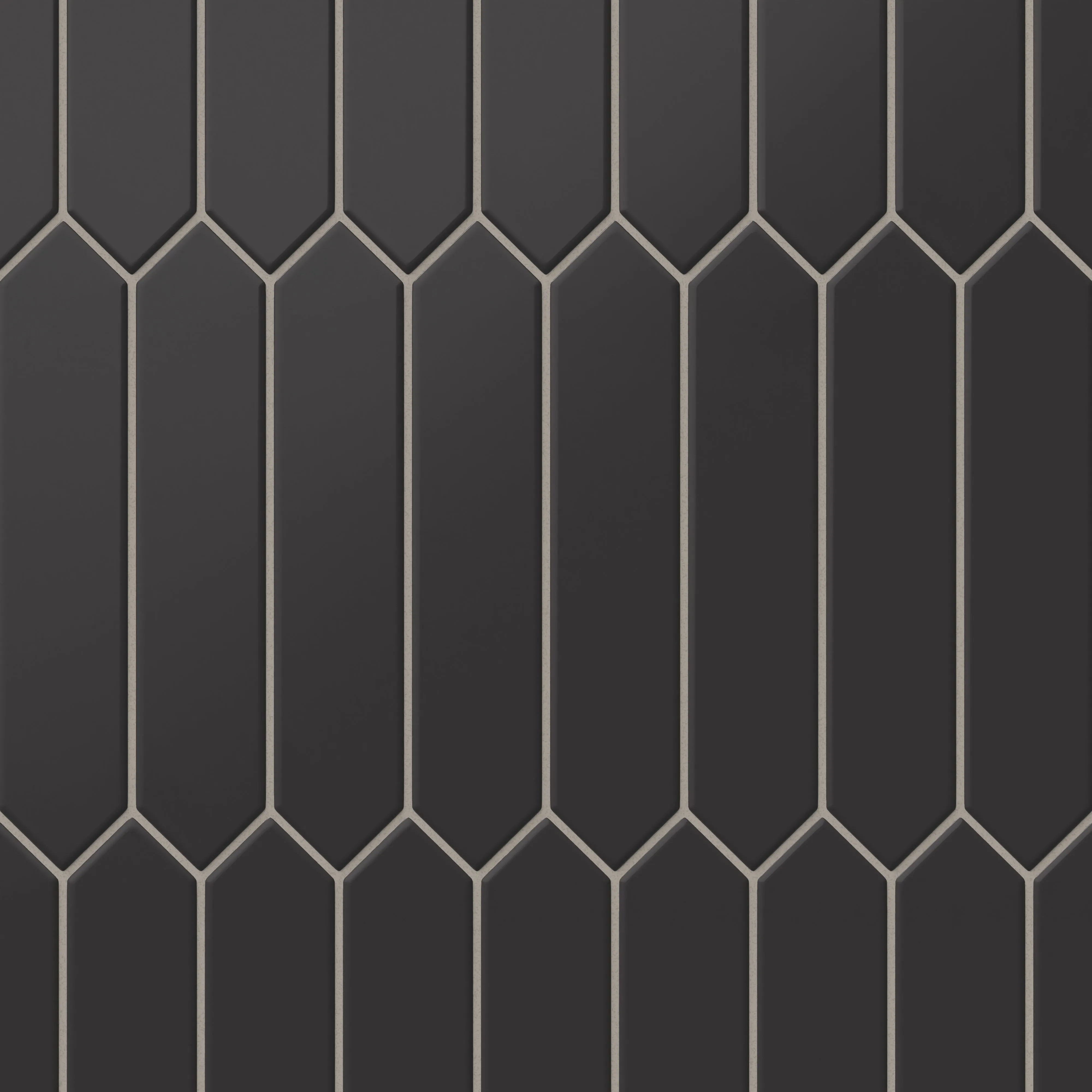 Reagan 2x10 Matte Ceramic Picket Tile in Midnight