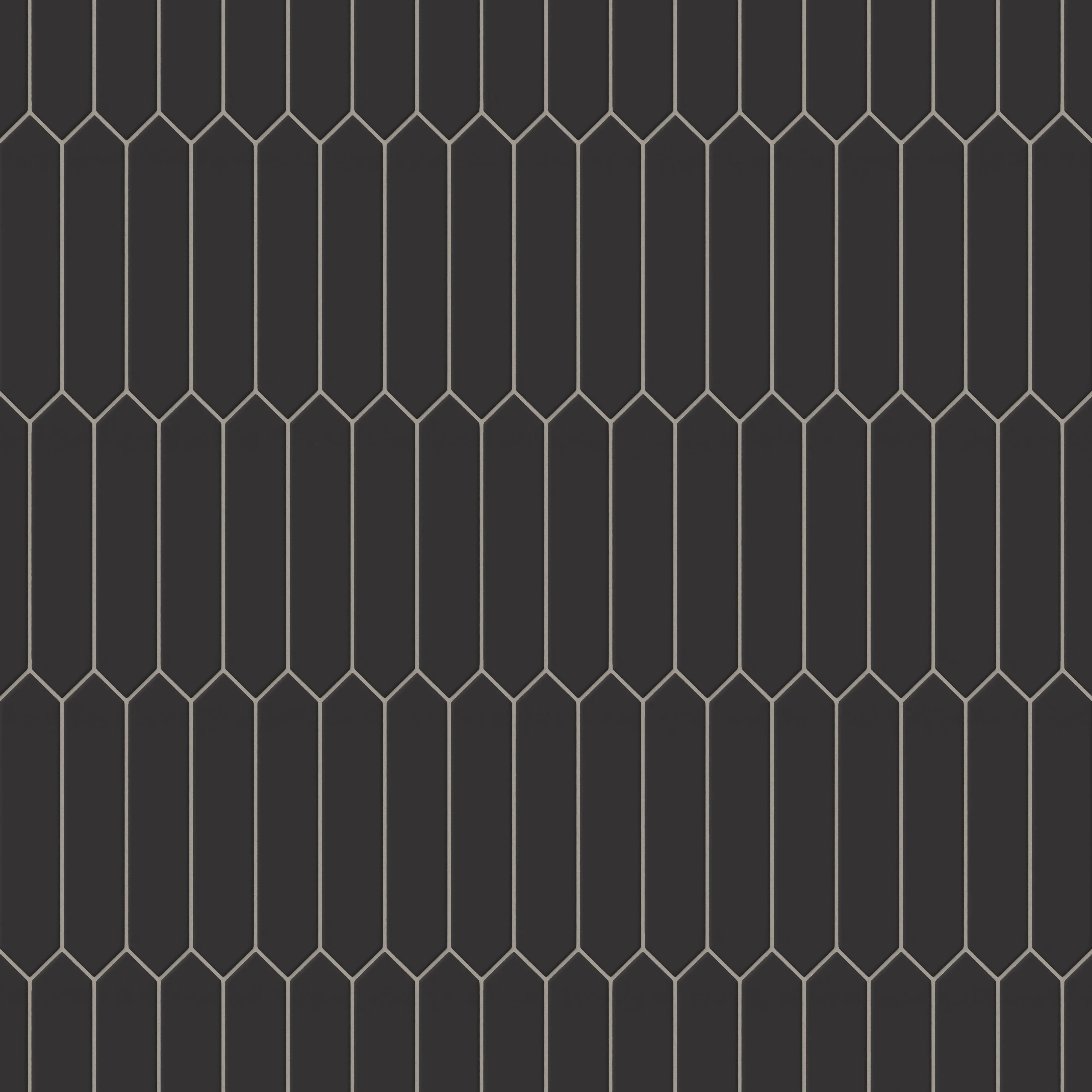 Reagan 2x10 Matte Ceramic Picket Tile in Midnight
