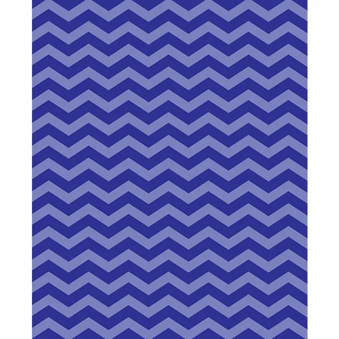 Royal Blue & Light Blue Chevron Printed Backdrop