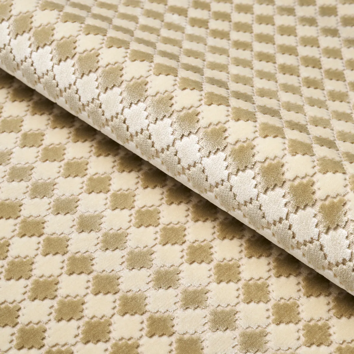Schumacher Marrakesh Velvet Champagne Fabric