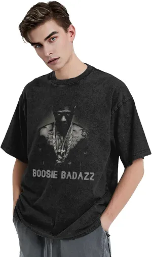 Shirt Men's Oversized Loose Fit Vintage Washed Cotton Casual T-Shirts