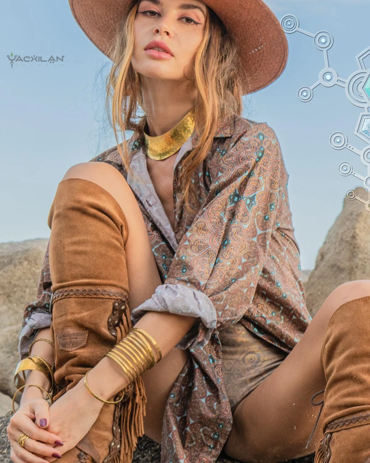 Shirt Woman Longsleeve Piratechic / Cotton Popeline - SHIBIZAX