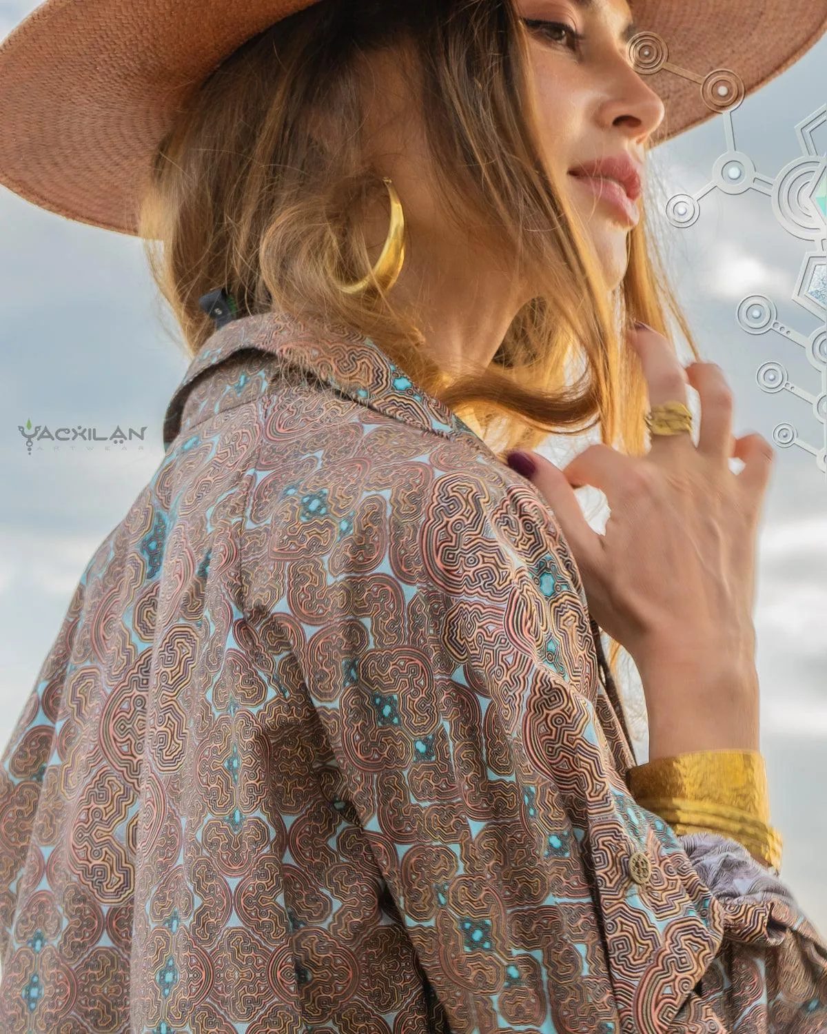 Shirt Woman Longsleeve Piratechic / Cotton Popeline - SHIBIZAX