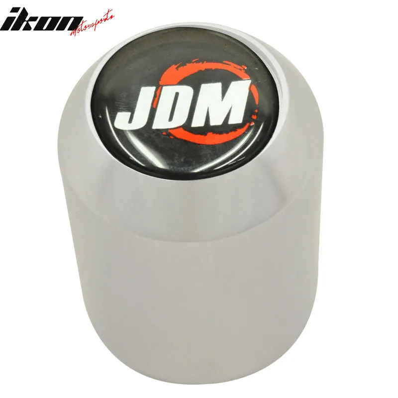 Silver Universal M10X1.5MM MT MUG Gear Shift Knob JDM Logo New Emblem