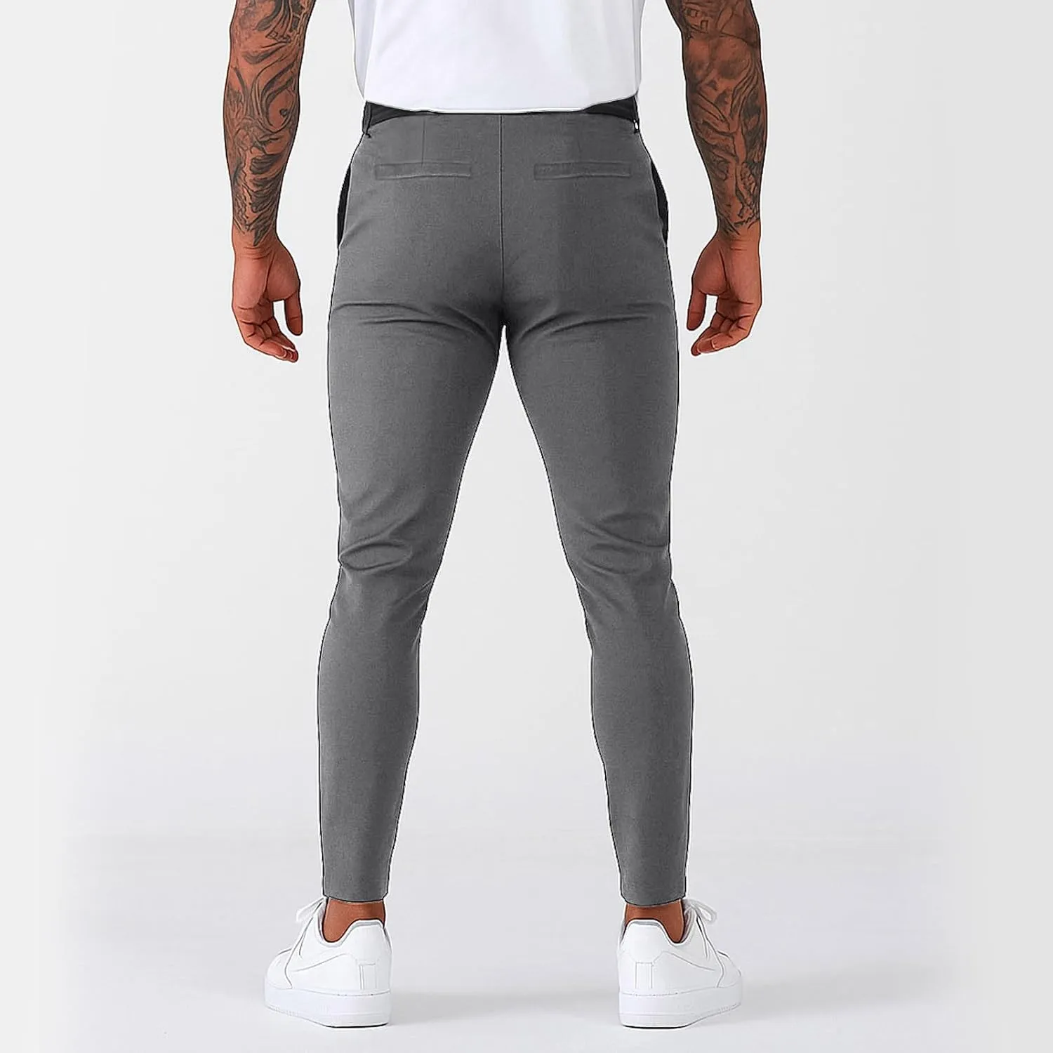 Slim Fit Dress Pants for Men Stretchy Straight Fit Work Pants Mencomfy Tapered Pencil Golf Jogger Pants with Pockets