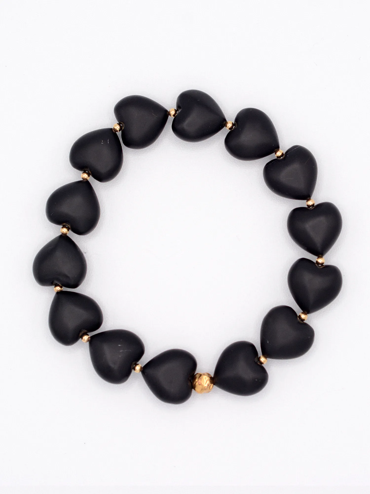 Stevie Black Onyx Stretch Bracelet