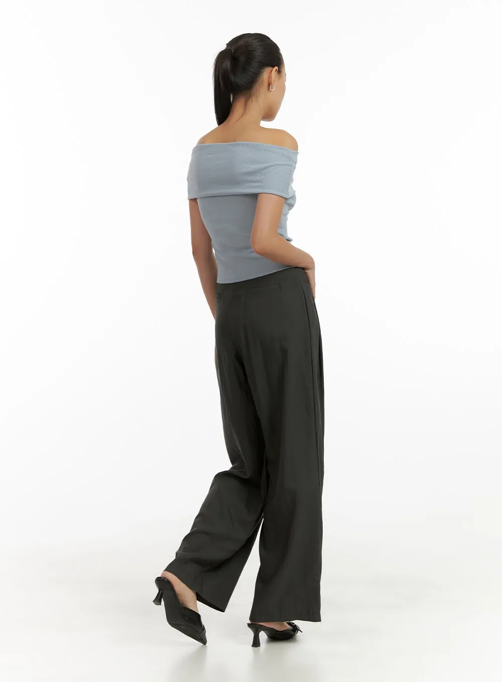 Summer Pintuck Tailored Pants CU414