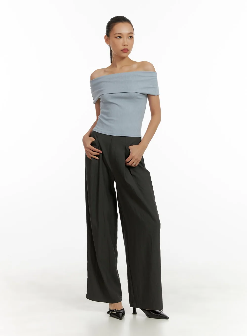 Summer Pintuck Tailored Pants CU414