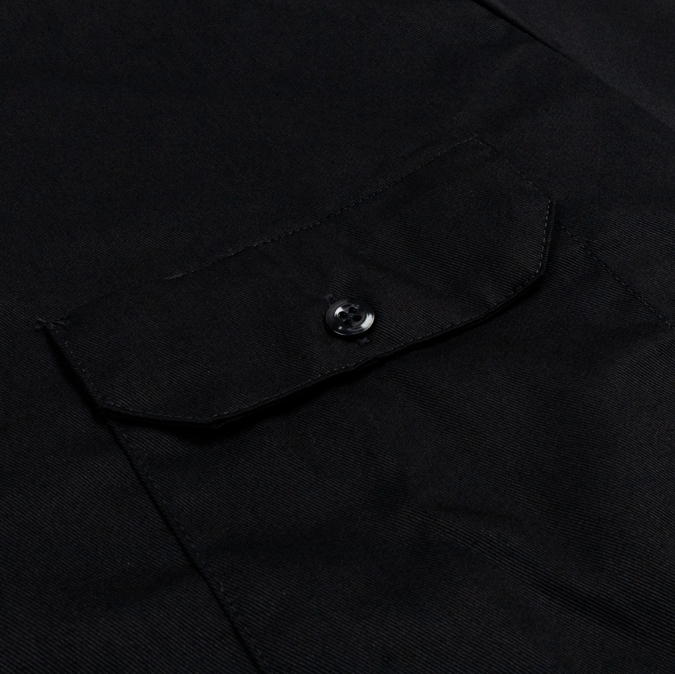 Twill Work Mens Short Sleeve Shirt (Black)