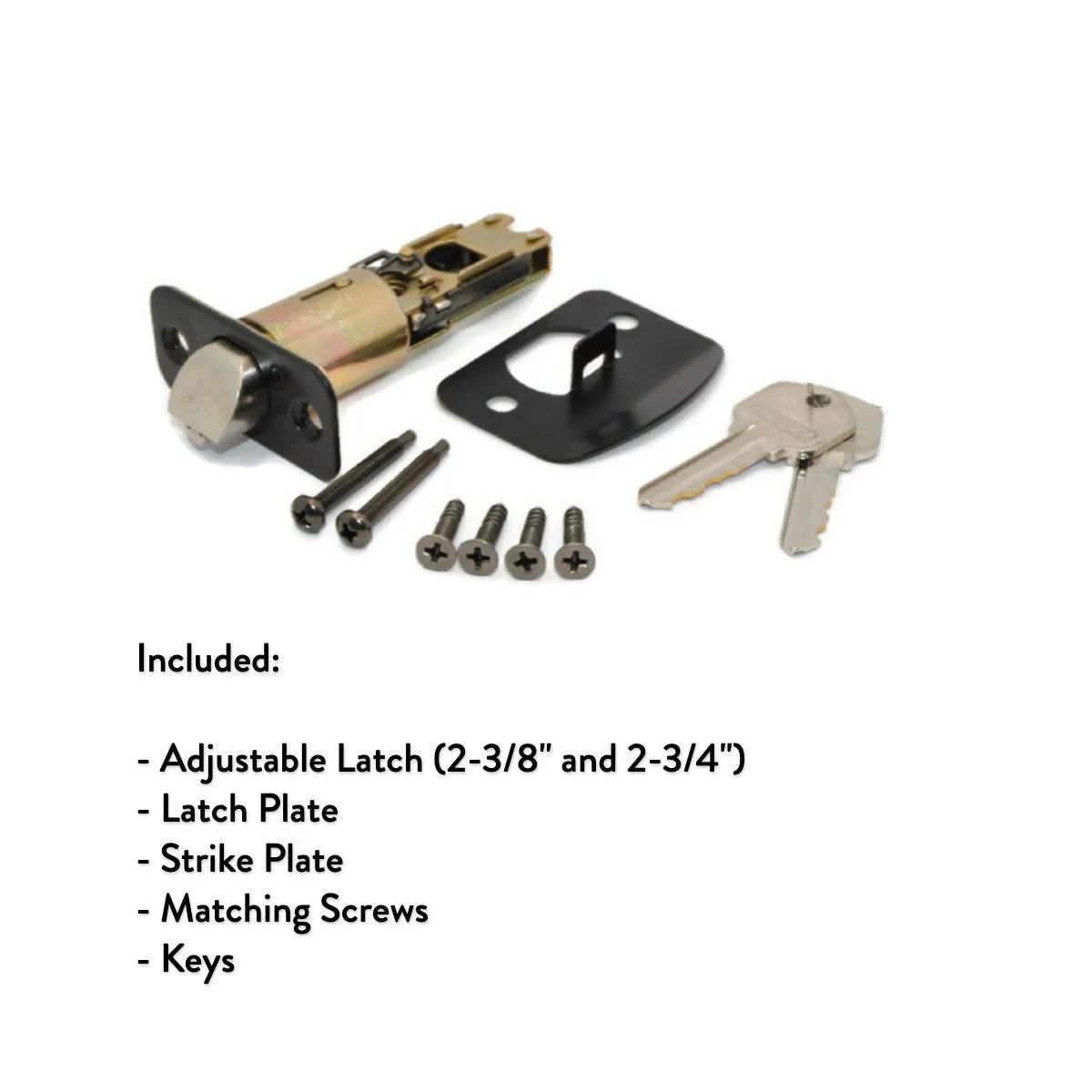 Villa Entry Door Lever, Matte Black