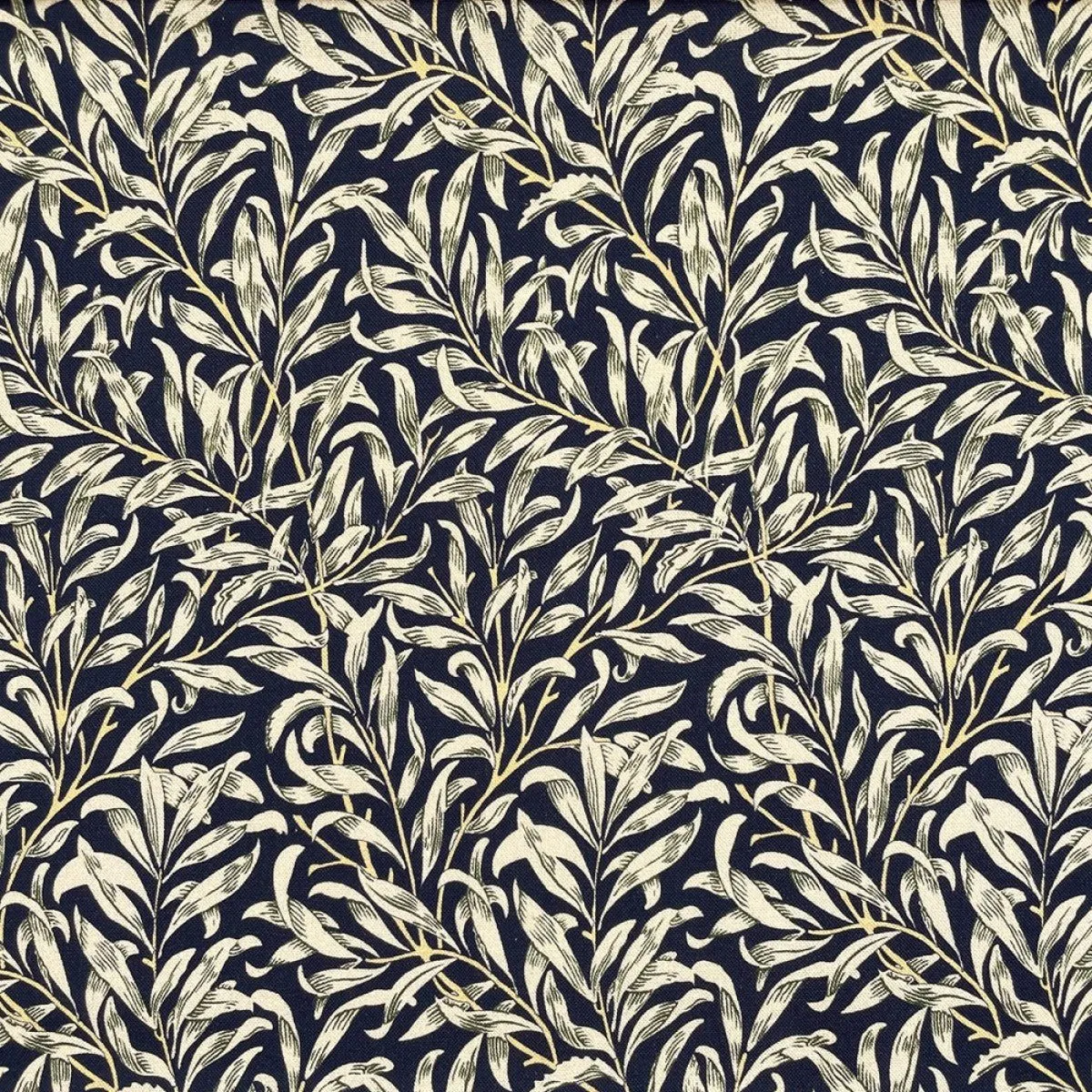 William Morris  - Digital Cotton Print - Navy
