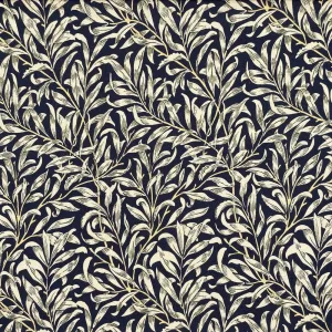 William Morris  - Digital Cotton Print - Navy