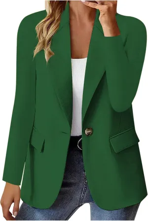 Womens Blazers for Work Casual Long Sleeve Business Office Jackets Cardigan Trendy Spring Fashion Blazer
