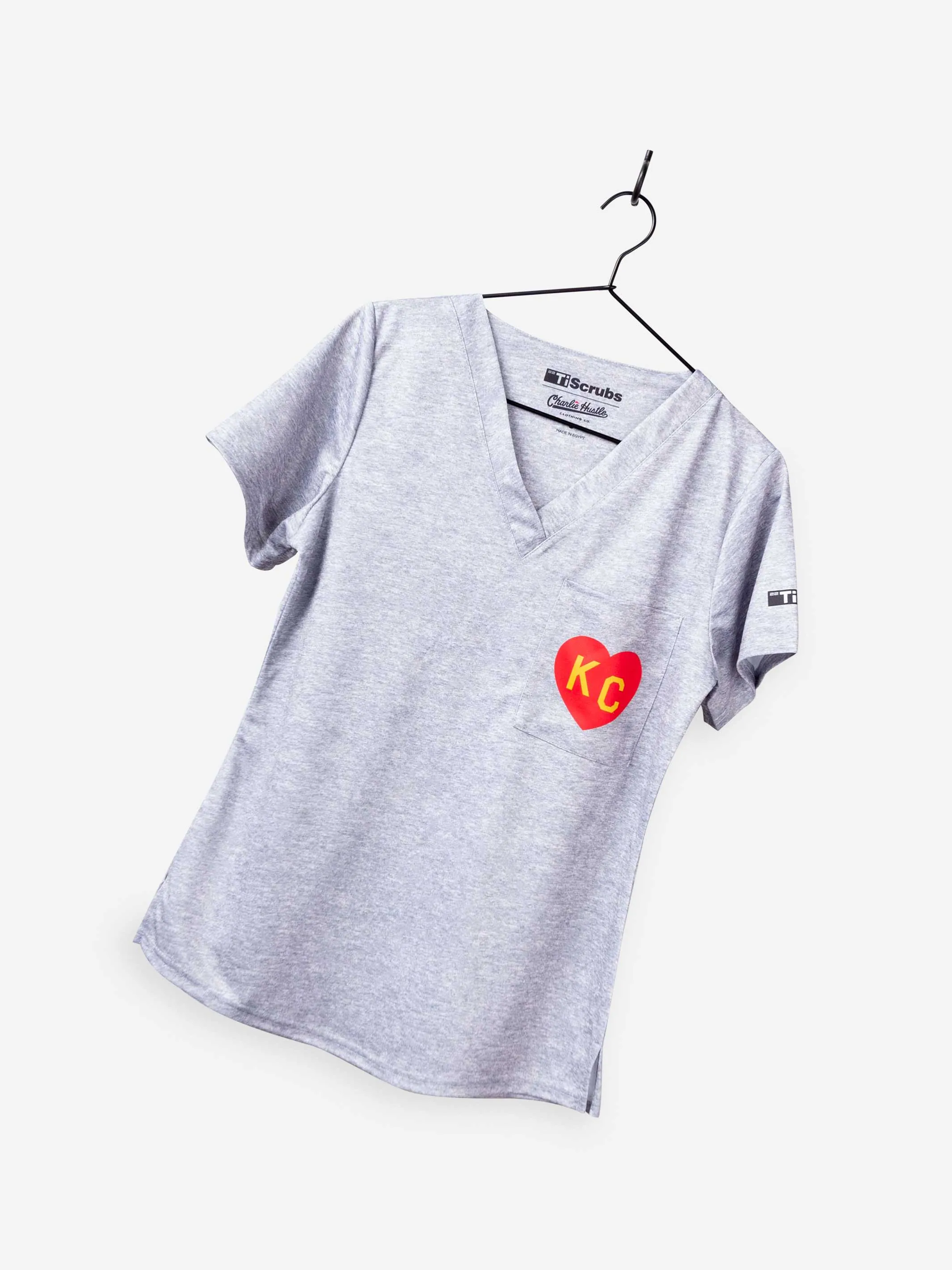 Women's "KC Heart" Scrub Top