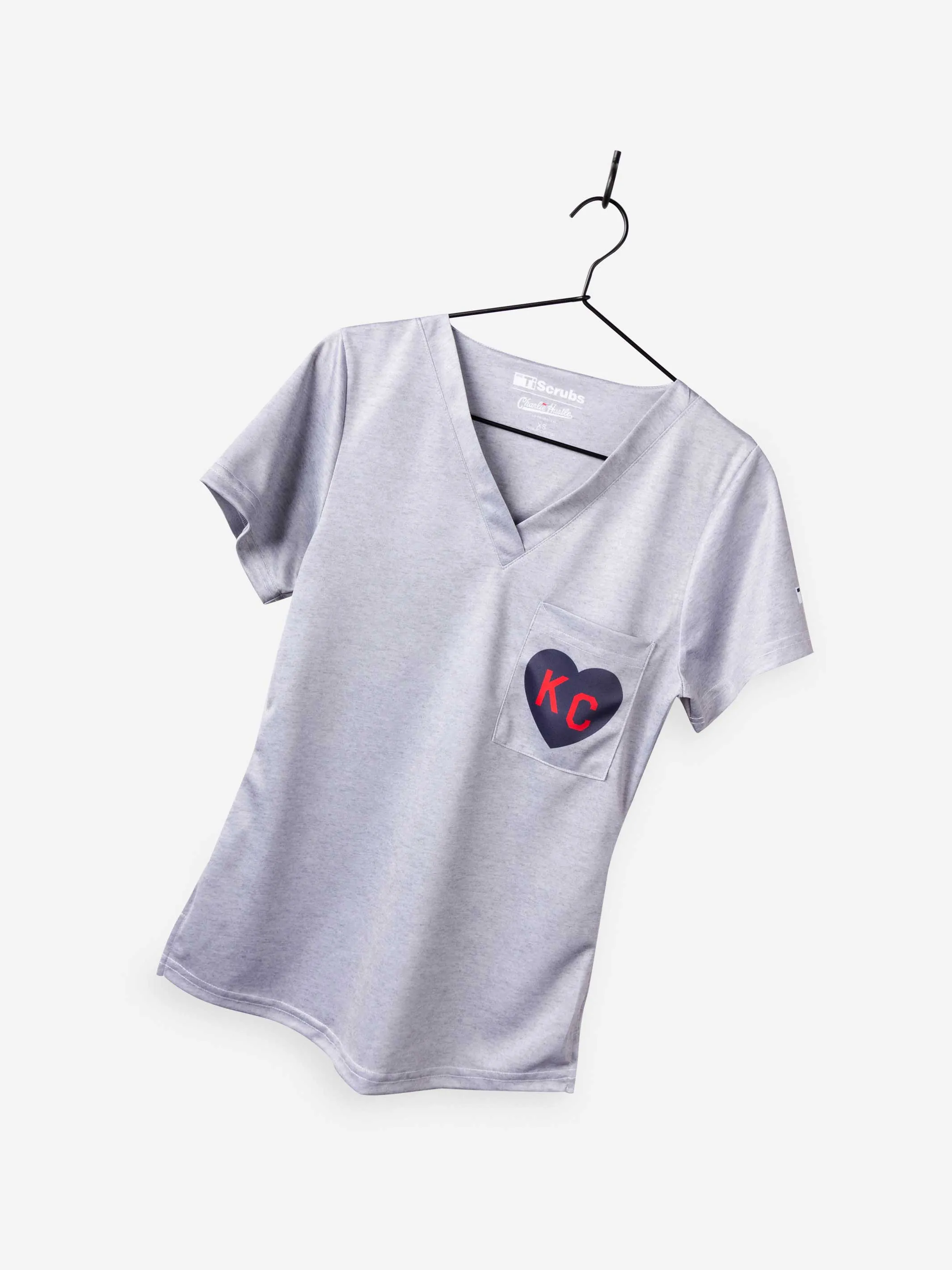 Women's "KC Heart" Scrub Top