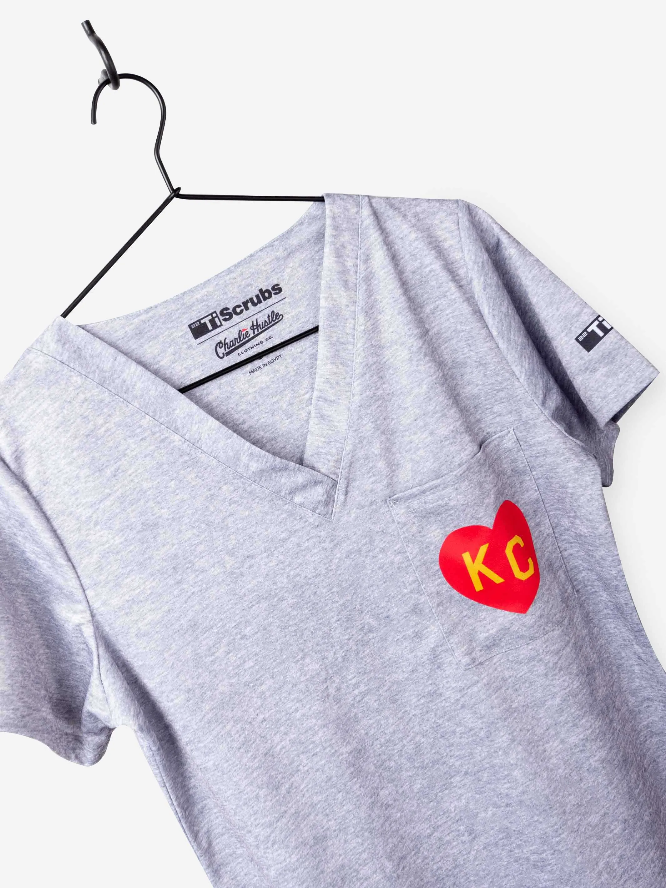 Women's "KC Heart" Scrub Top