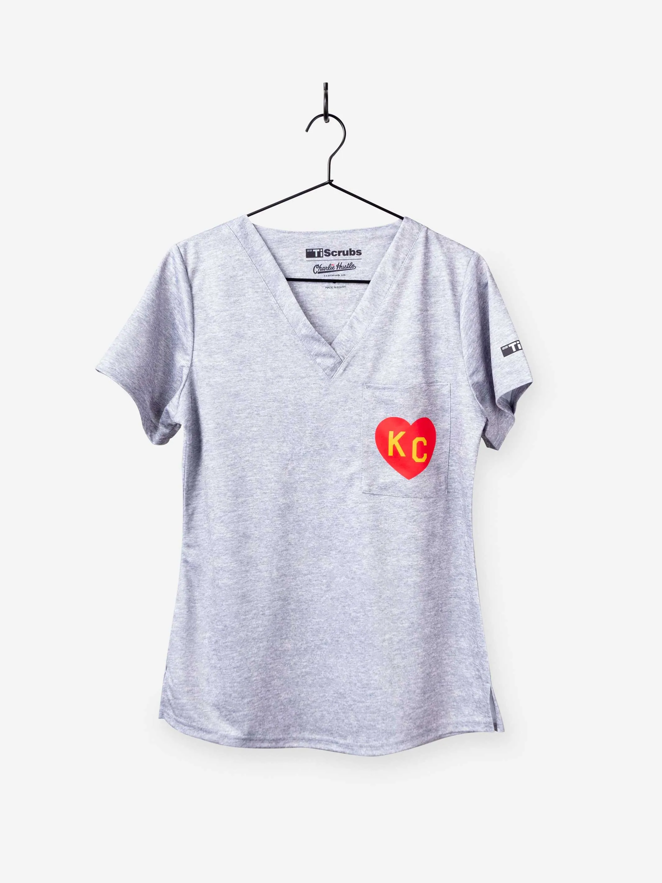 Women's "KC Heart" Scrub Top