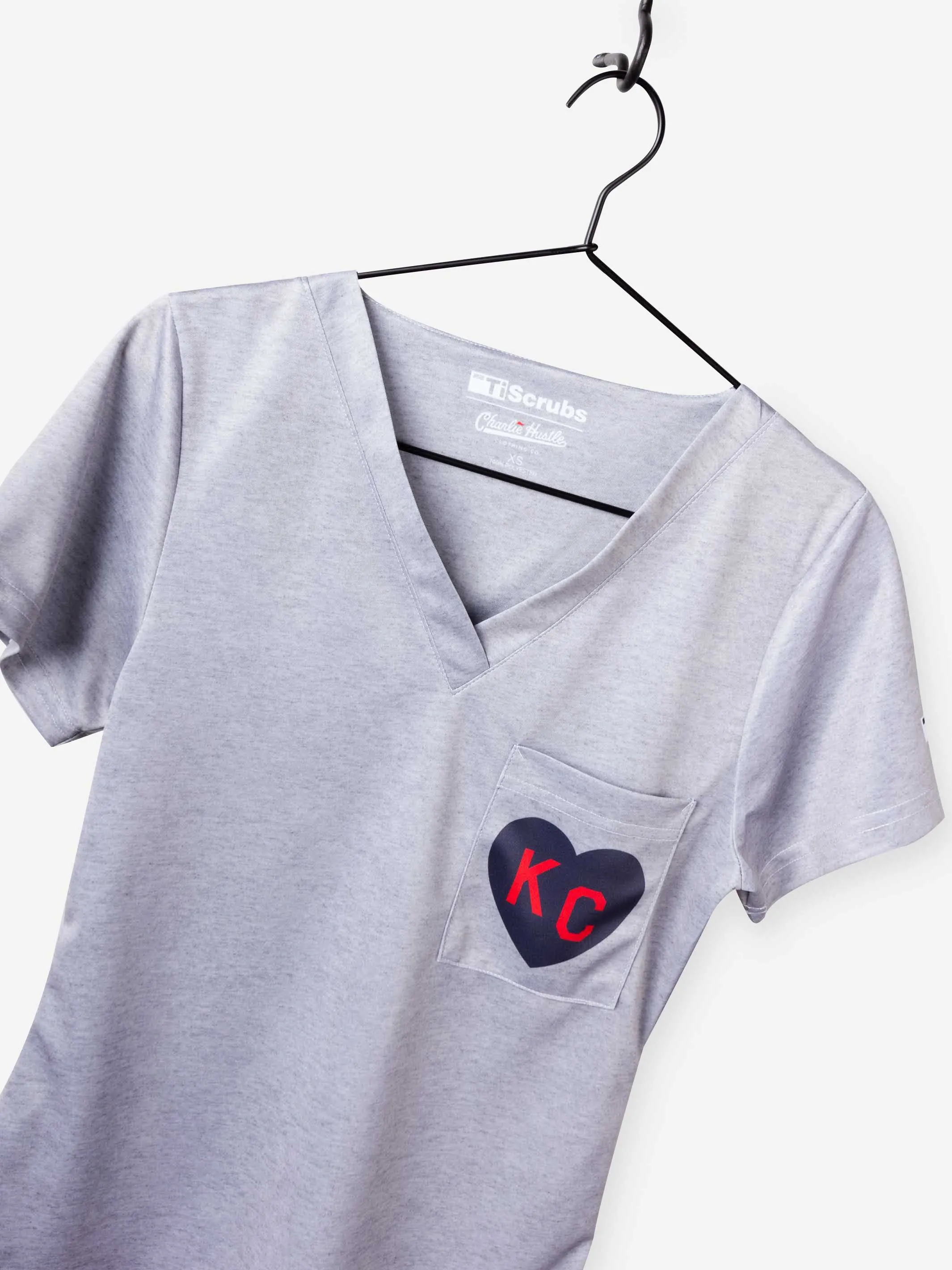 Women's "KC Heart" Scrub Top