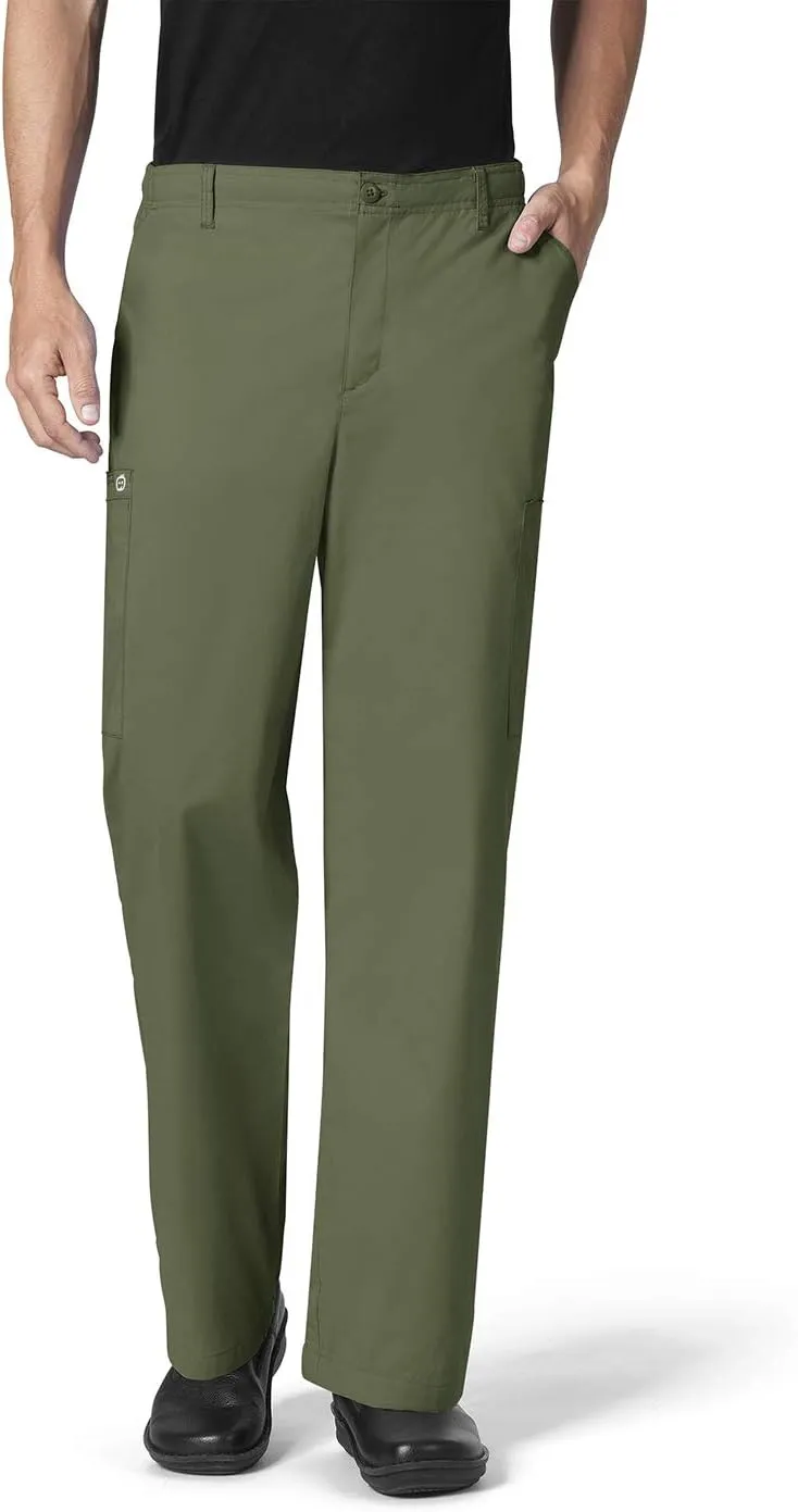WonderWink Men's Cargo Pant, olive, Large
