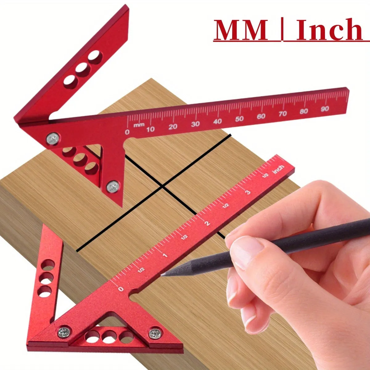 Woodworking Center Scribe Gauge with 4590 Degree Angles