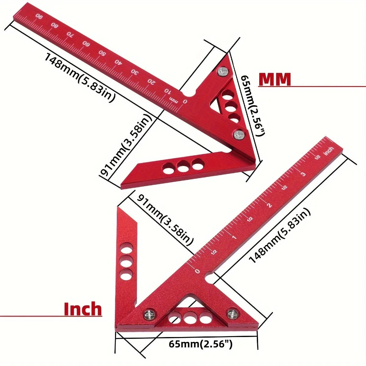 Woodworking Center Scribe Gauge with 4590 Degree Angles